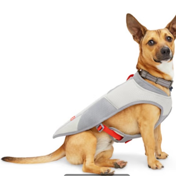 NWT, Reddy dog vest, M 18 - 21 inches, Grey/ Red - Picture 7 of 11